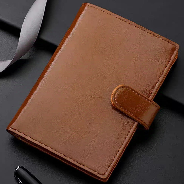 Elegant Textured Leather Planner Wallet Bowlift