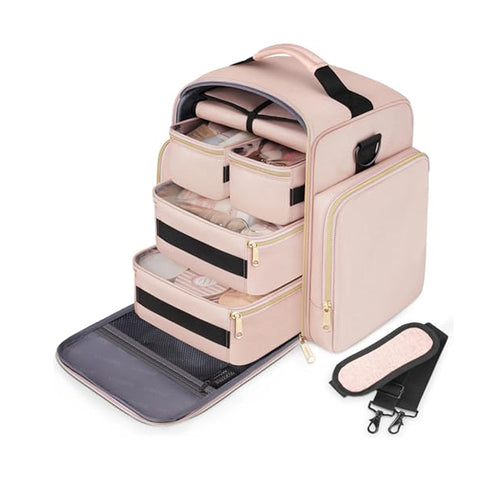 Cosmetic Organizer Backpack with Practical Compartment Design Bowlift