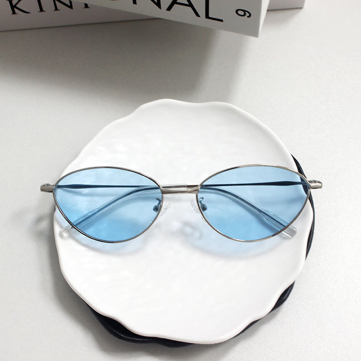 Fashionable Rectangular Glasses with Fine Metal Frame Bowlift