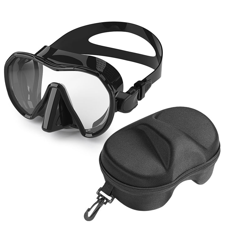 Diving mask with wide field of vision and comfortable wearing comfort Bowlift