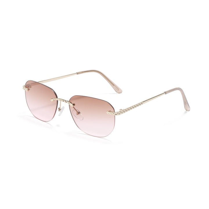 Women's Casual Oversized Sunglasses with Elegant Metal Frame Bowlift