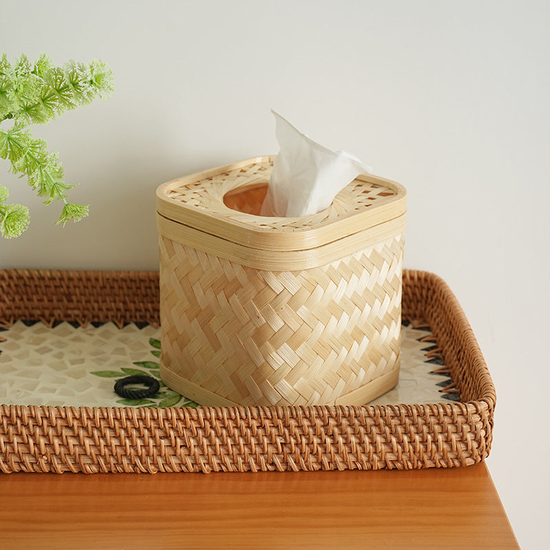 Rectangular storage basket with woven structure Bowlift