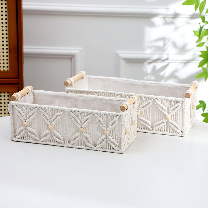 Decorative Macrame Storage Basket Bowlift