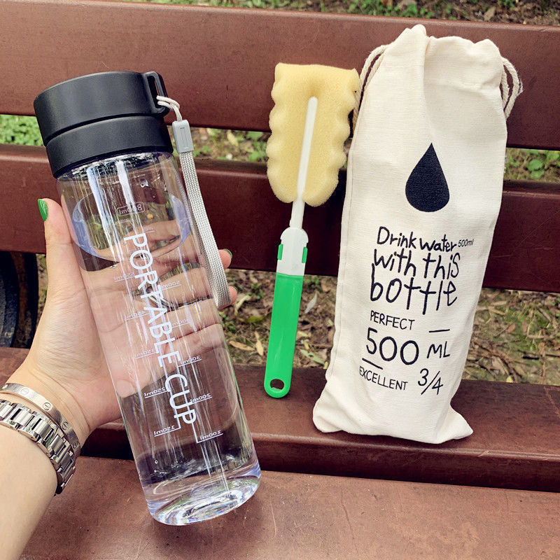 Women's portable water bottle with practical cleaning system Bowlift