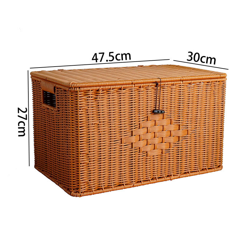 Women rectangular laundry basket made of woven material Bowlift