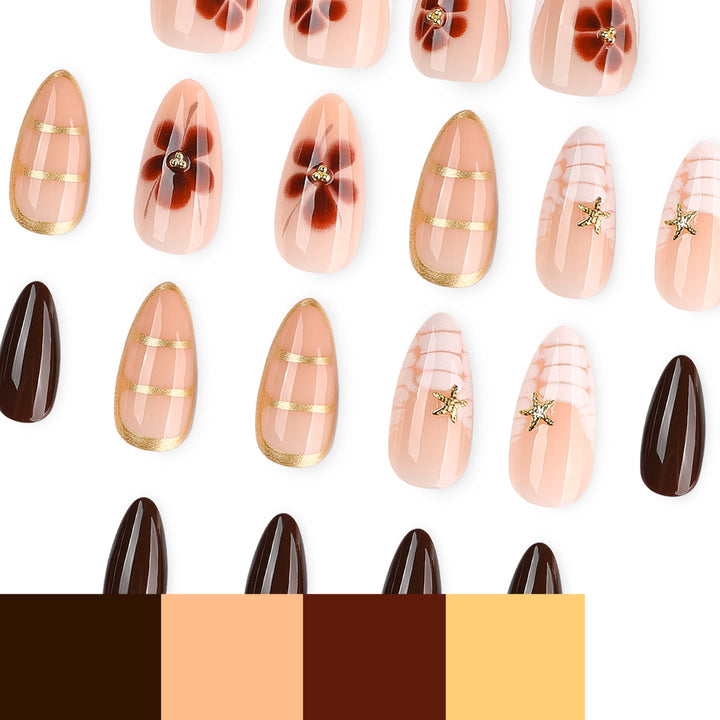 Artful nail art with glamorous accents and elegant embellishments Bowlift
