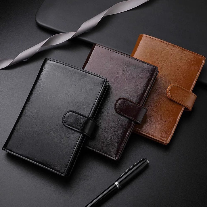 Elegant Textured Leather Planner Wallet Bowlift