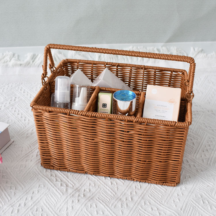 Versatile Woven Storage Organizer with Compartmentalized Design Bowlift