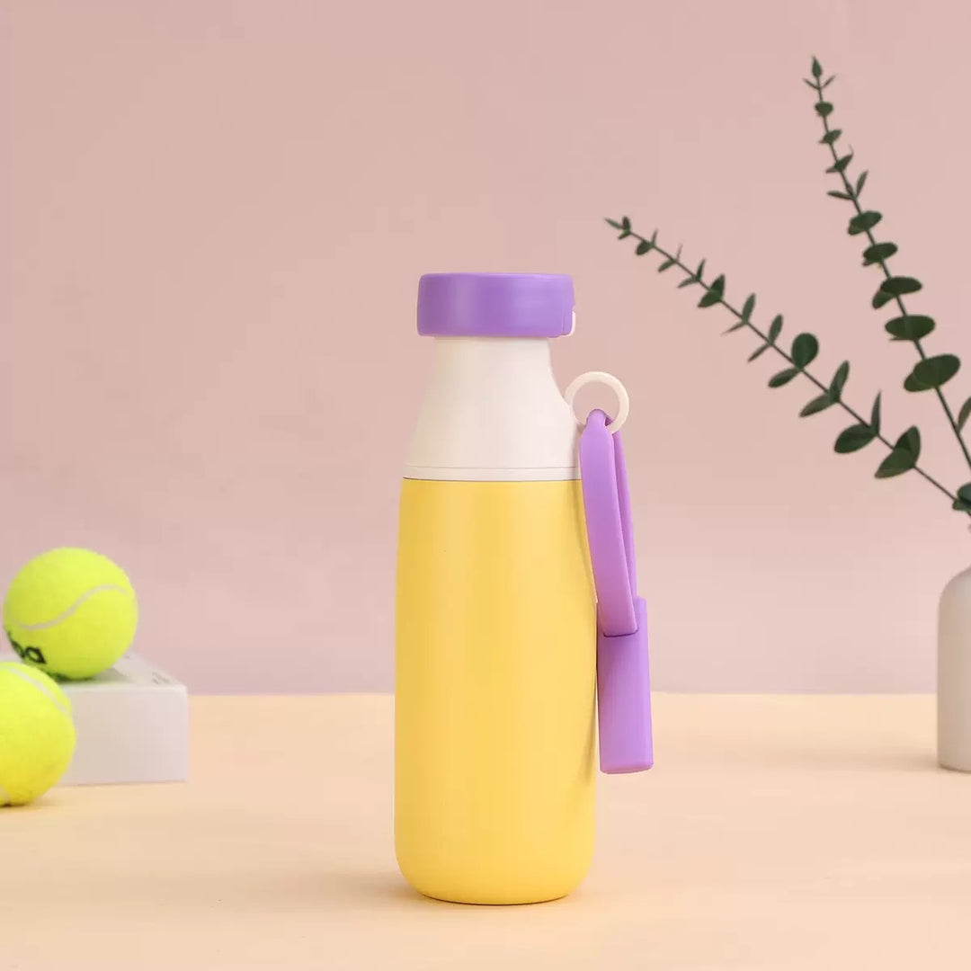 Ladies Insulated Sports Water Bottle with practical carrying strap Bowlift