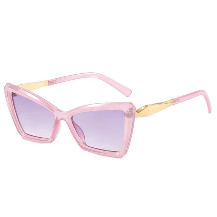 Women's Cat-Eye Sunglasses with Luxurious Transparent Frame Bowlift