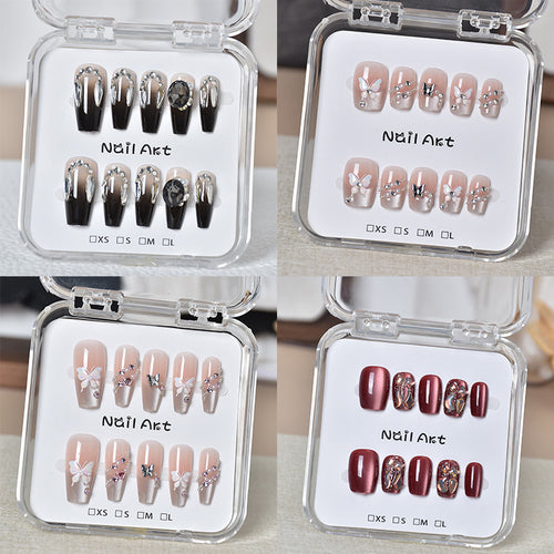Premium Glamorous Press-On Nail Extensions Bowlift