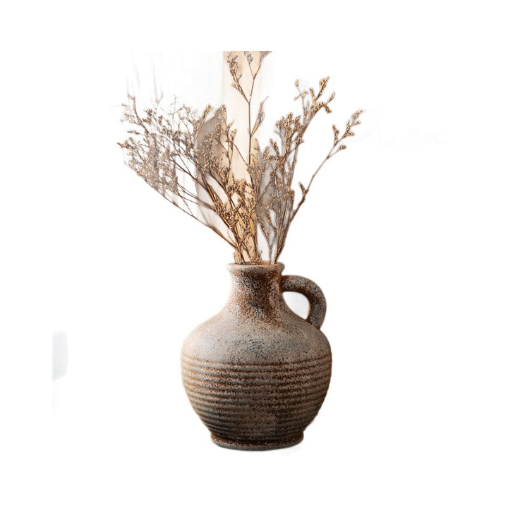 Rustic ceramic vase with handles Bowlift
