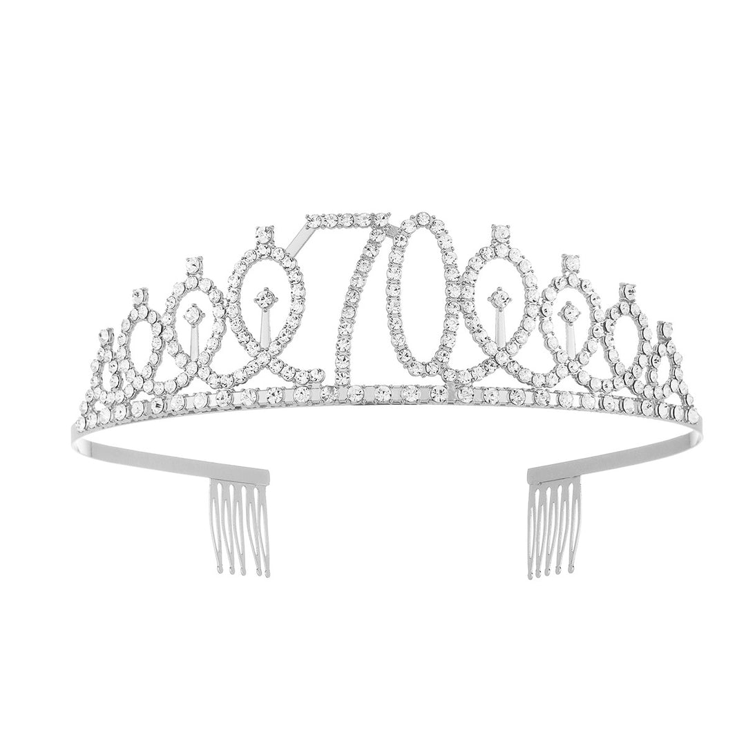 Women's Crystal-Embellished Tiara with Elegant Design Bowlift