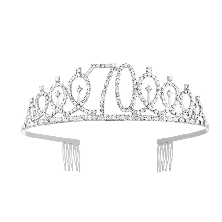 Women's Crystal-Embellished Tiara with Elegant Design Bowlift