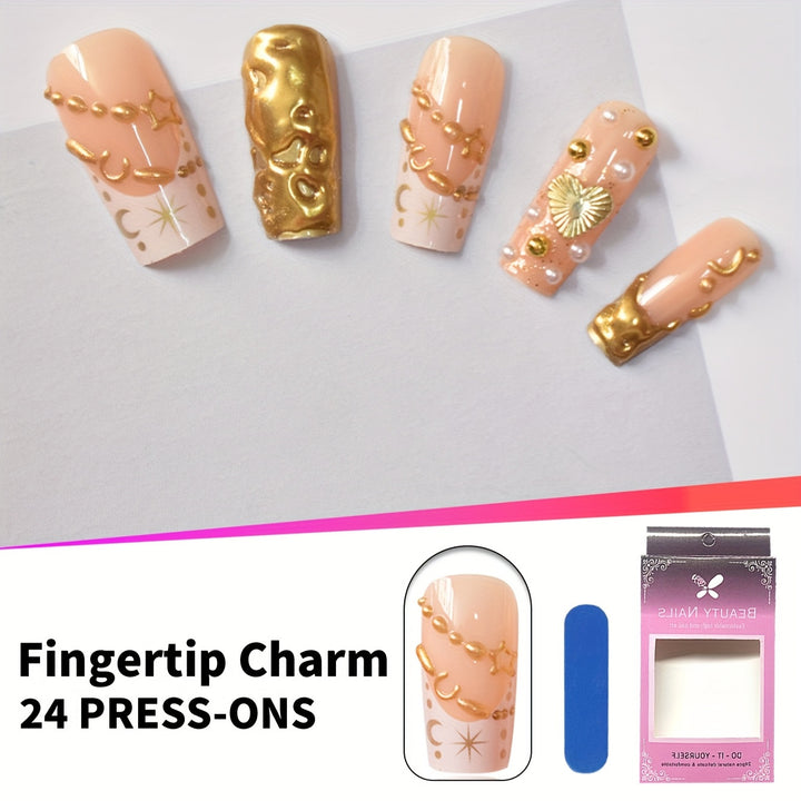 Ornate Gold Decorative Nail Art Bowlift