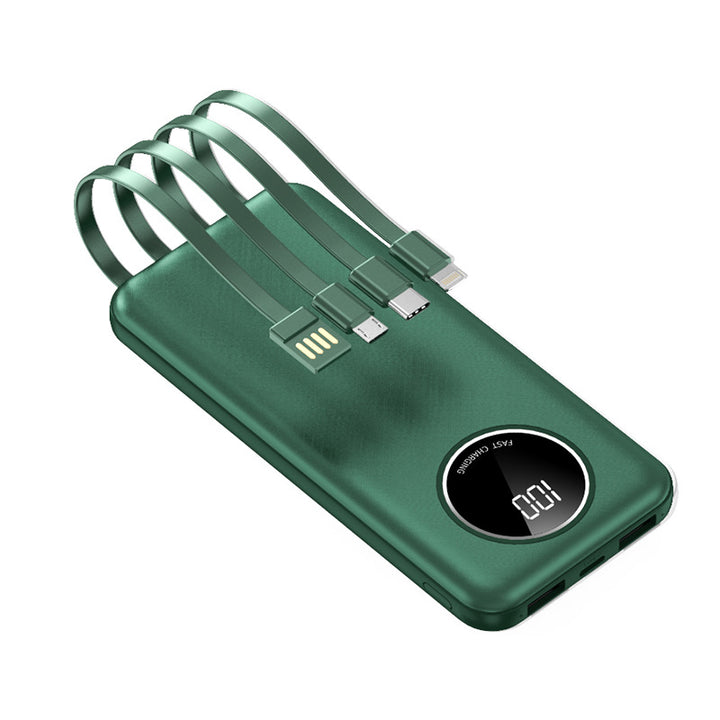 Multifunctional power bank with integrated cables Bowlift