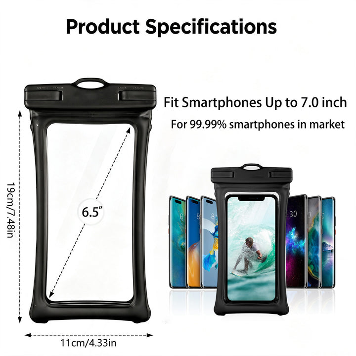 Waterproof smartphone holder with carrying strap Bowlift