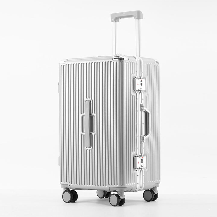 Unisex Stylish High-Impact Ribbed Hardshell Suitcase Bowlift