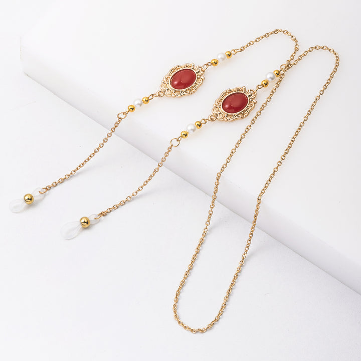 Elegant Beaded Eyewear Chain Bowlift