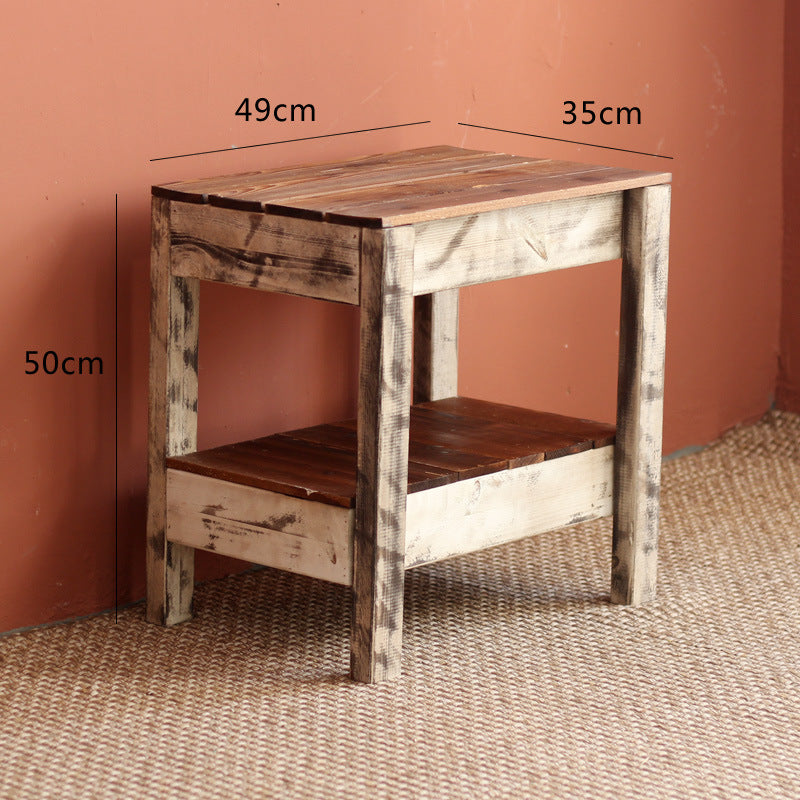 Handmade side table made of solid wood Bowlift