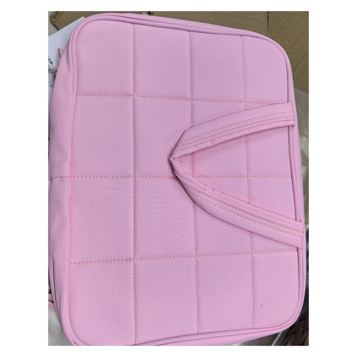 Padded cosmetic organizer bag with practical hanging system Bowlift