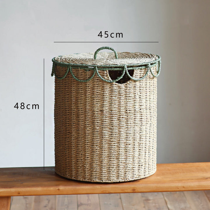 Handmade storage basket with lid Bowlift