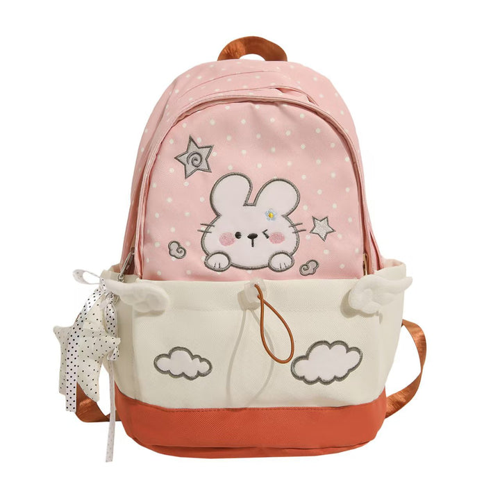 Whimsical Rabbit-Themed School Backpack Bowlift