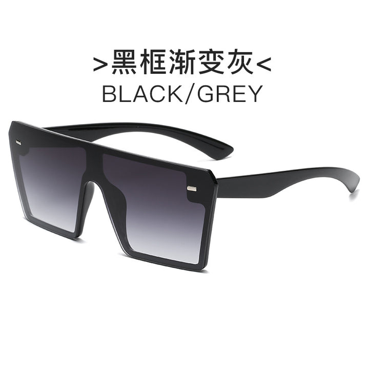 Women's futuristic sunglasses with oversized rectangular frame Bowlift
