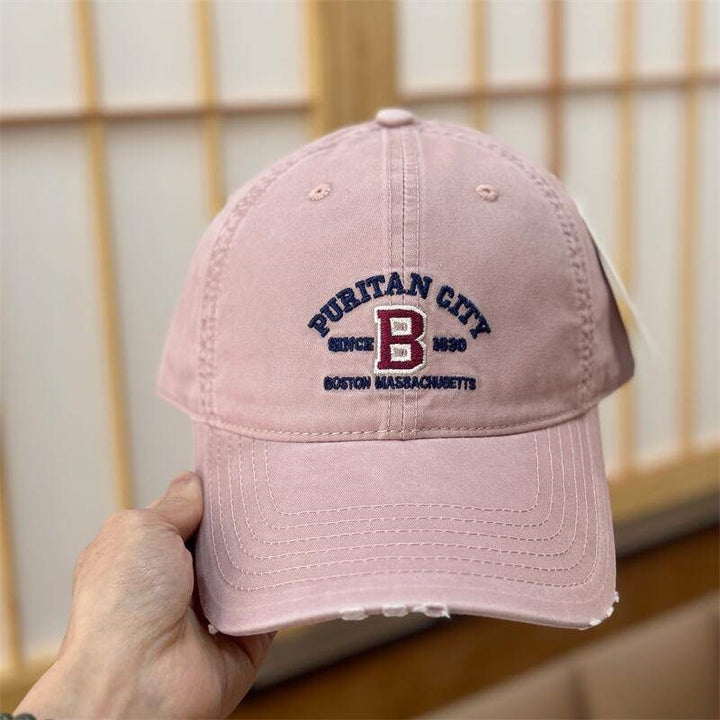Women's Vintage Distressed Embroidered Baseball Cap Bowlift