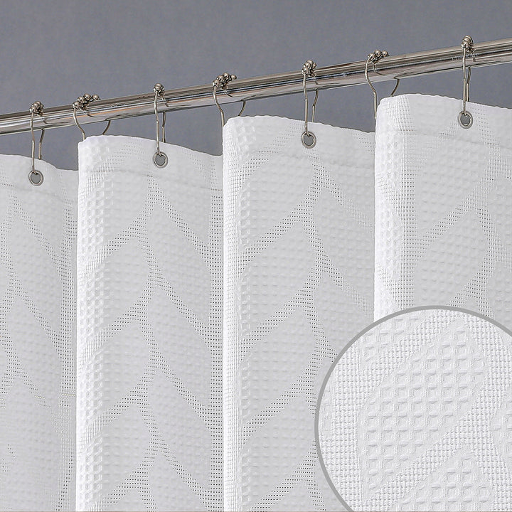 Textured Embossed Shower Curtain Bowlift