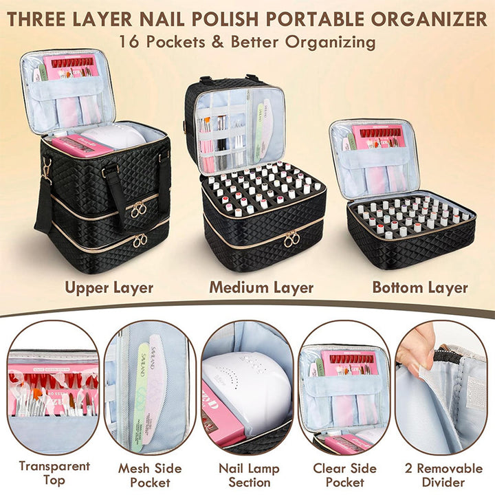 Cosmetic storage bag with multiple compartments Bowlift
