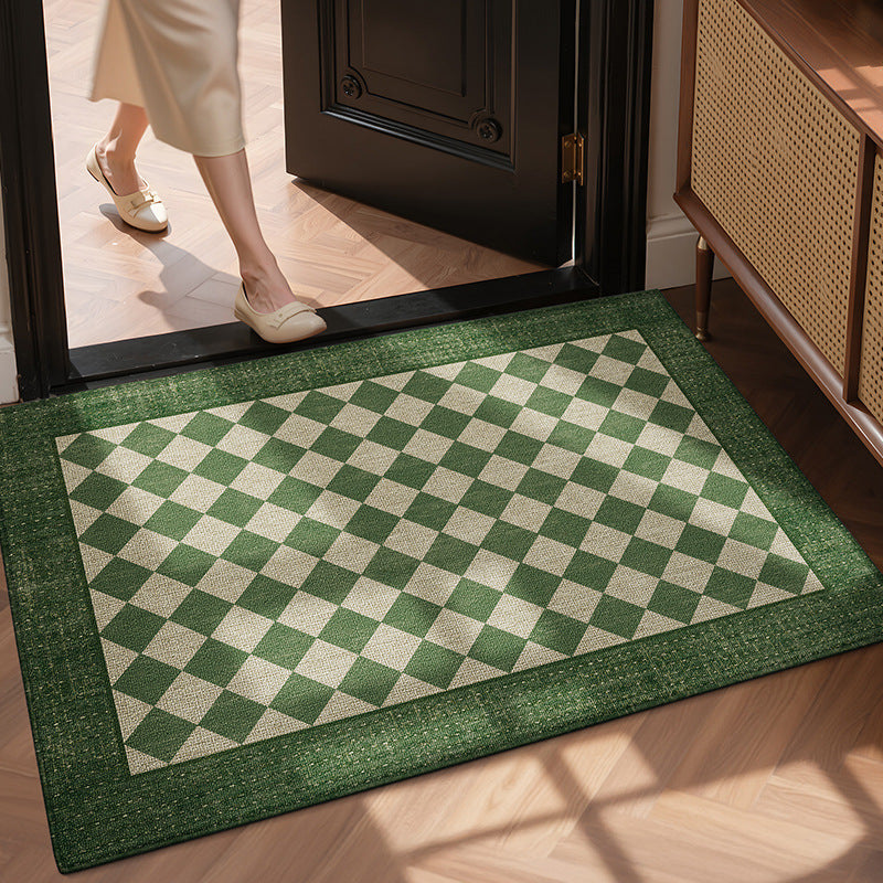 Plaid Pattern Welcome Mat Bowlift
