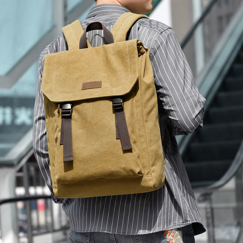 Backpack with Practical Flap Lid and Durable Material Bowlift