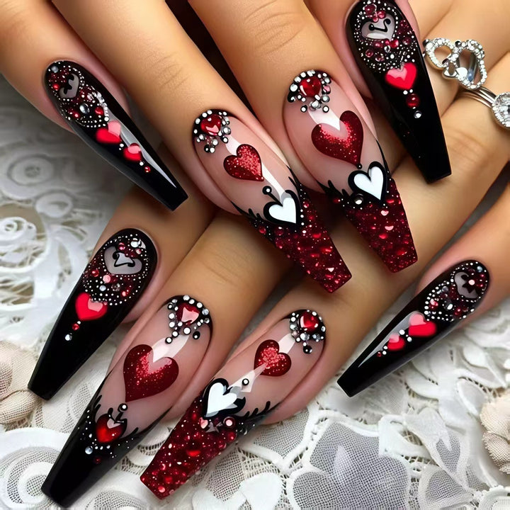 Romantic Heart-Inspired Nail Art Set Bowlift