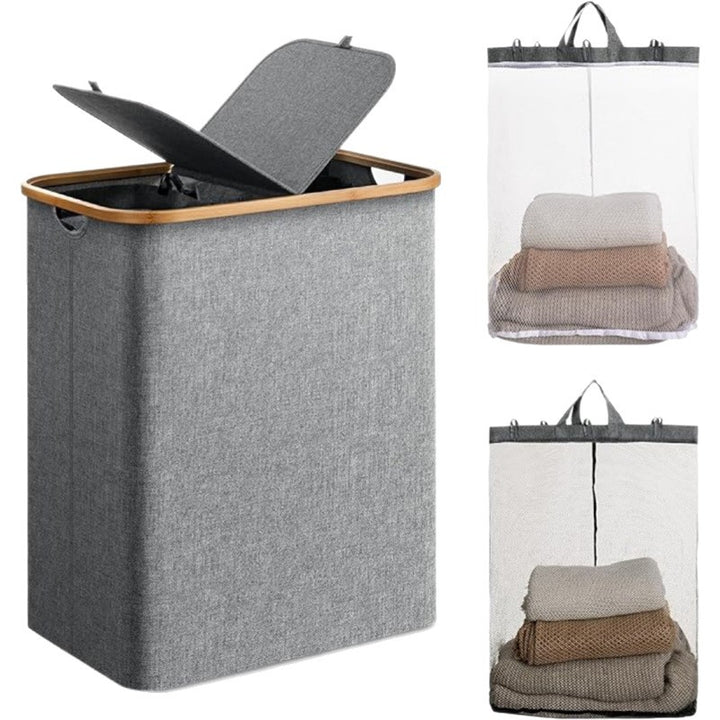 Laundry basket with practical lid and carrying handles Bowlift