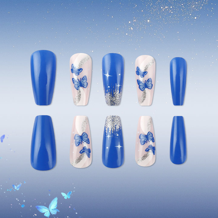 Decorative Butterfly-Themed Press-On Nails Bowlift