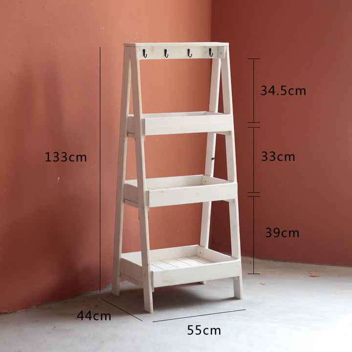 Multifunctional Wooden Step Ladder Bowlift