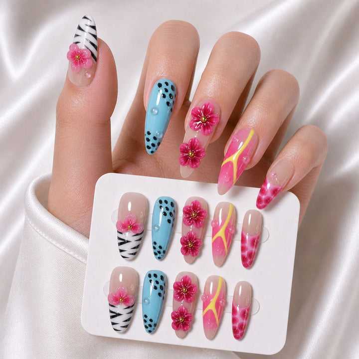 Artistic Floral Nail Art Set Bowlift