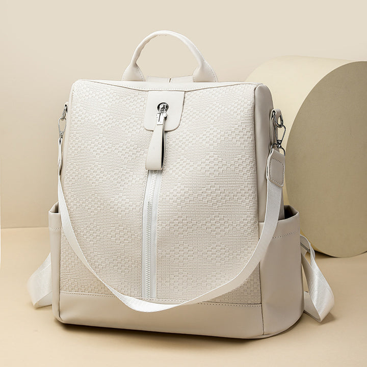 Multi-Functional Textured Backpack Bowlift