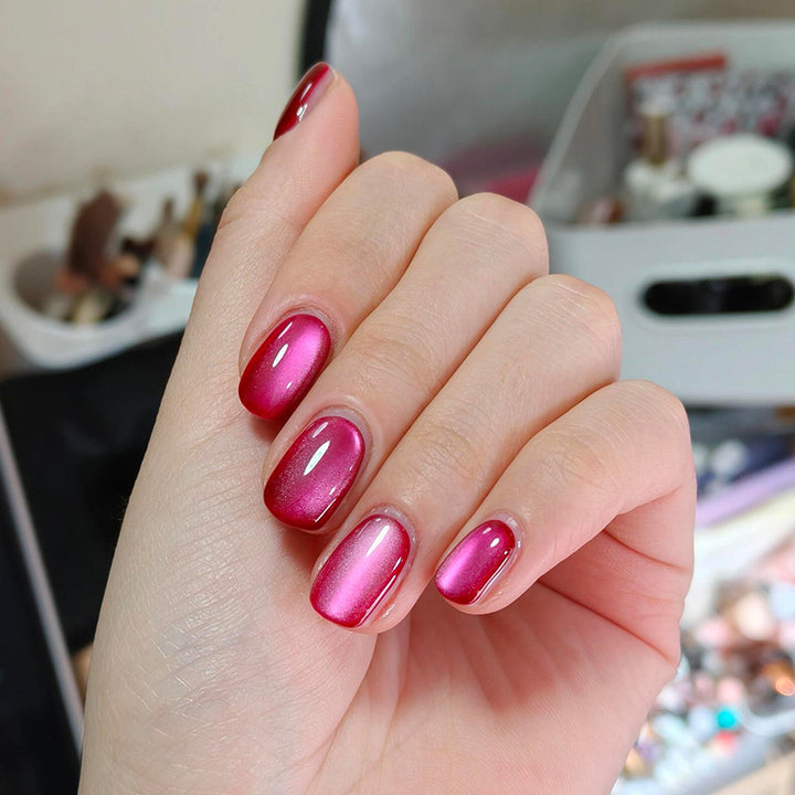 Gradient Glossy Press-On Nail Set Bowlift