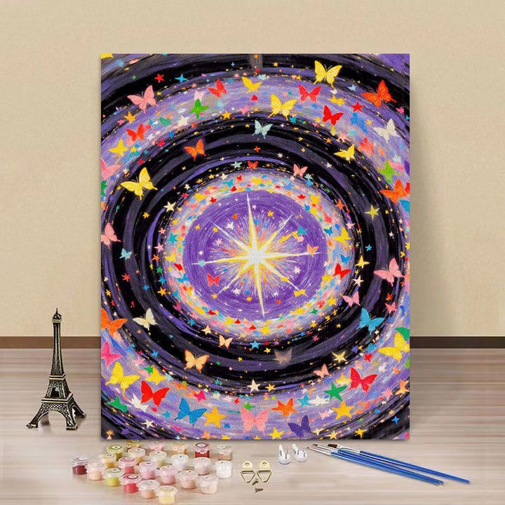 Butterfly-Themed Paint by Numbers Canvas Art Kit Bowlift