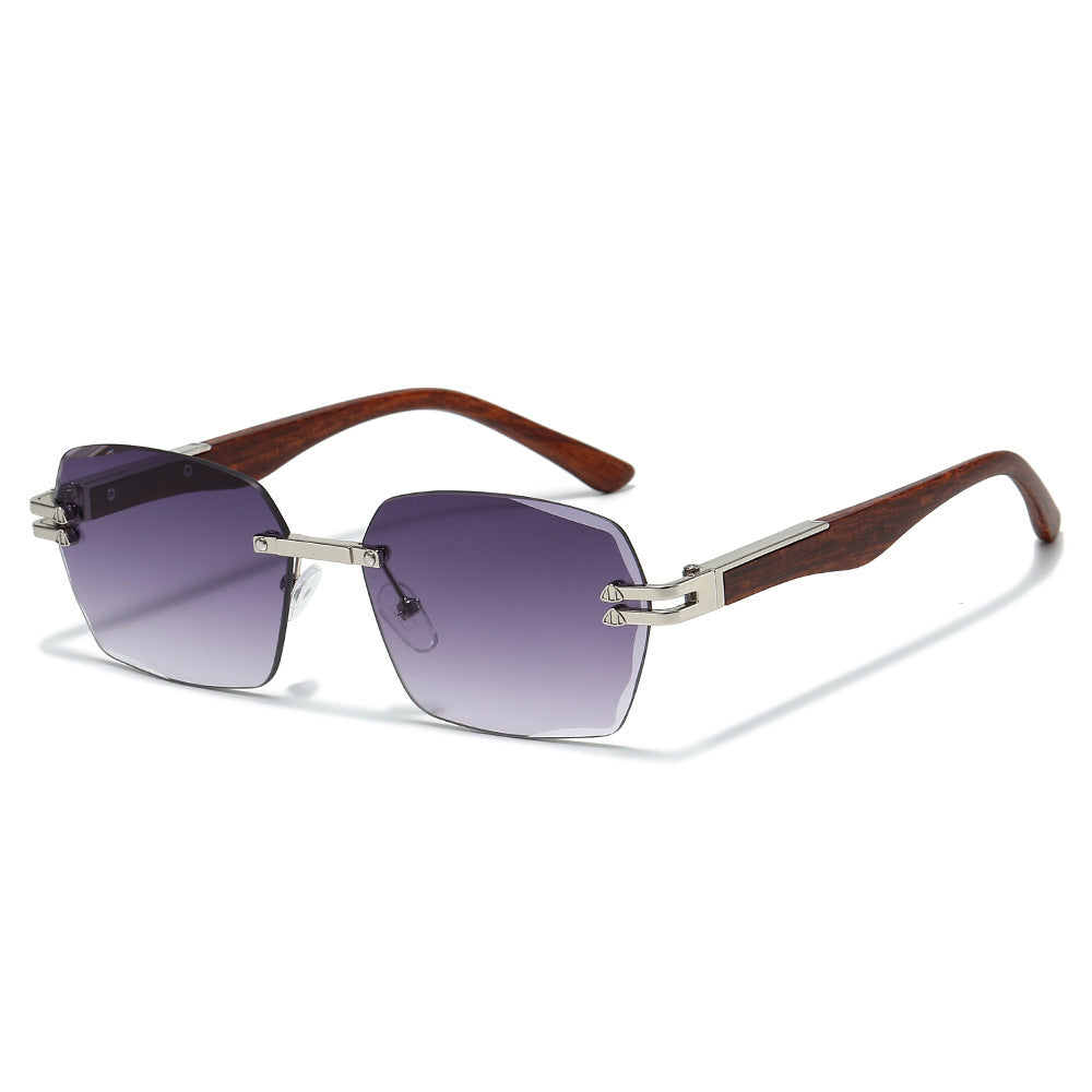 Oversized Geometric Sunglasses with Metal Details Bowlift