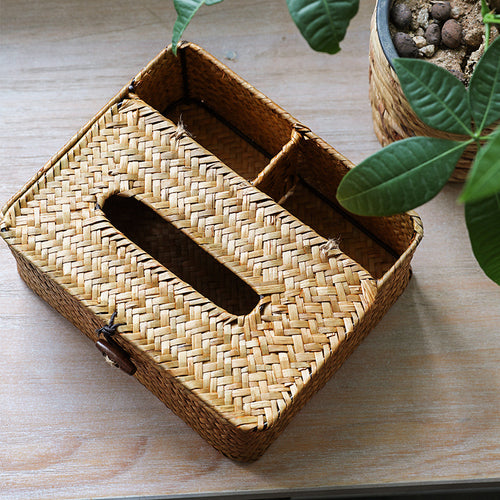 Artisan Woven Storage Box with Dividers Bowlift