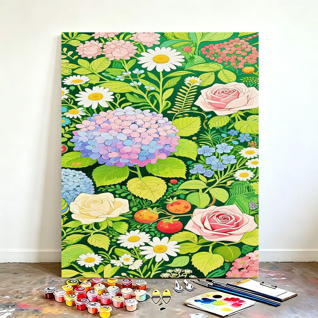 DIY Floral Canvas Painting Kit Bowlift
