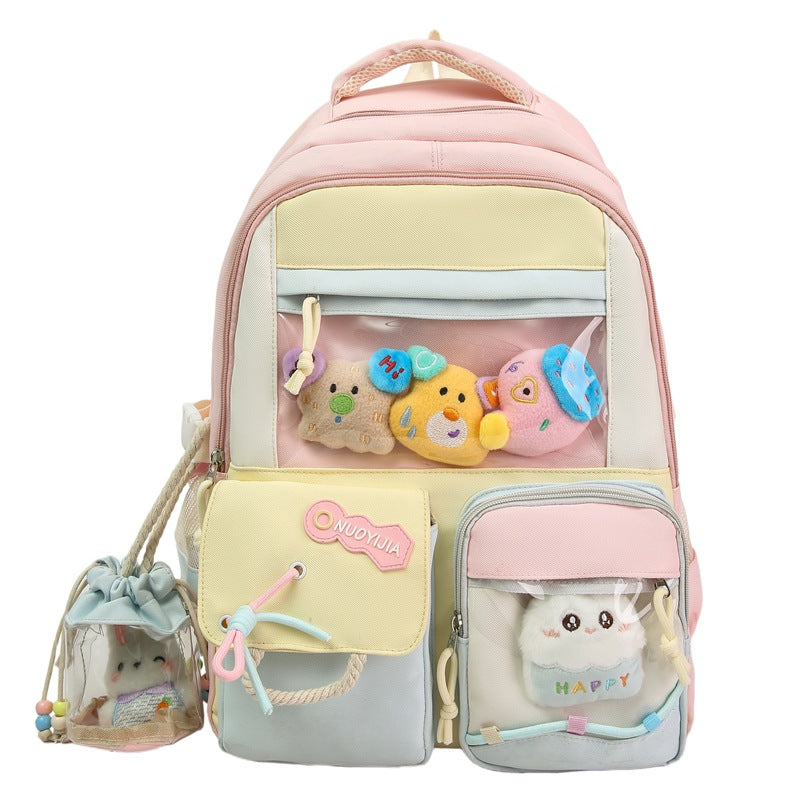 Cute Animal-Themed Multi-Pocket School Backpack Bowlift