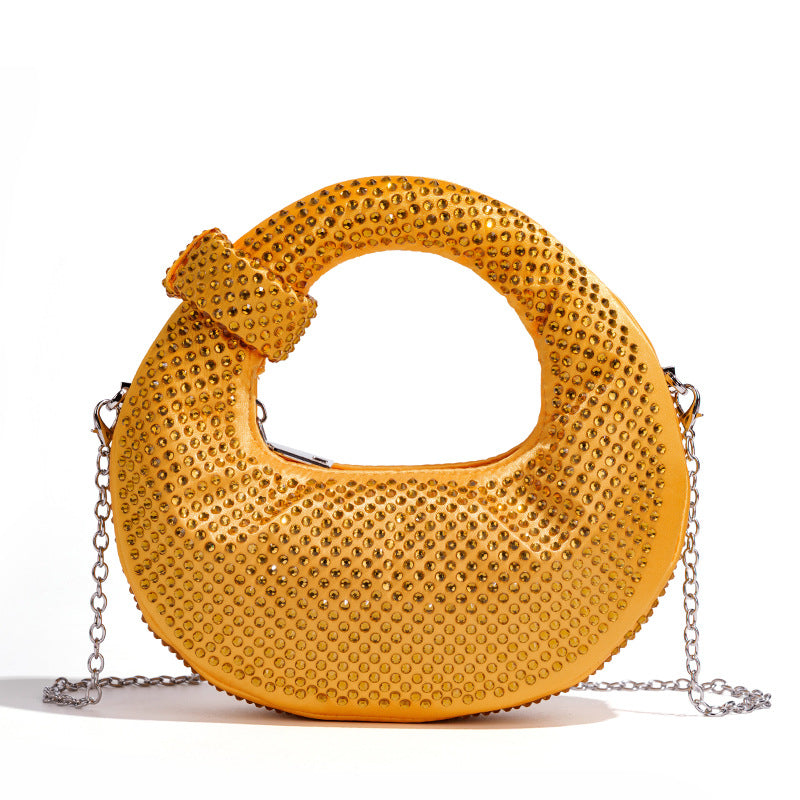 Chic Rhinestone-Embellished Handbag Bowlift