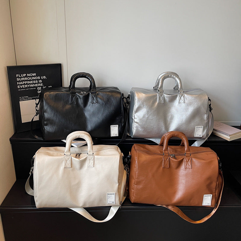Premium Leather Travel Holdall Bowlift