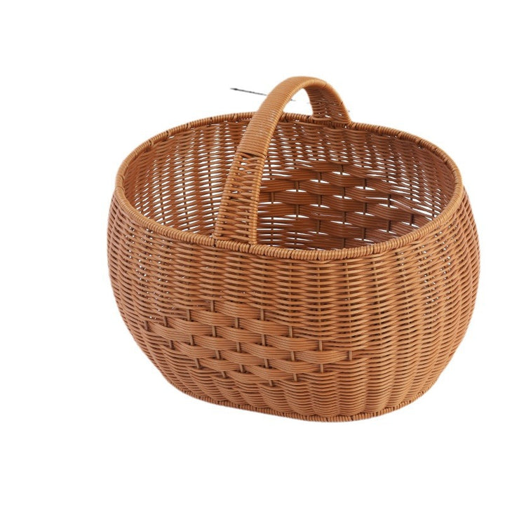 Handwoven Storage Basket with Handle Bowlift