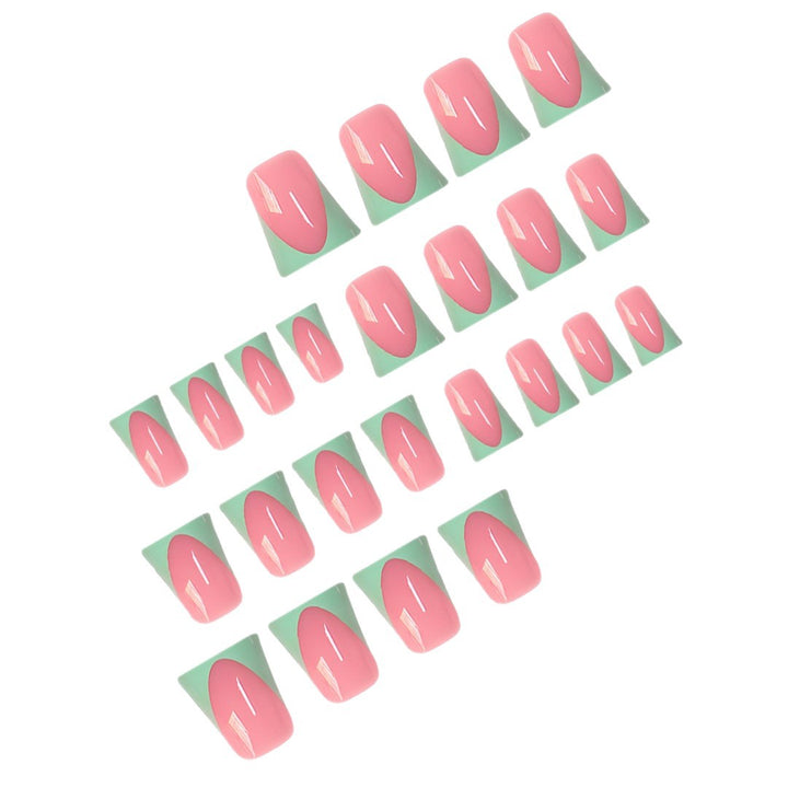 Stylish French Tip Press-On Nails with Customizable Design Bowlift