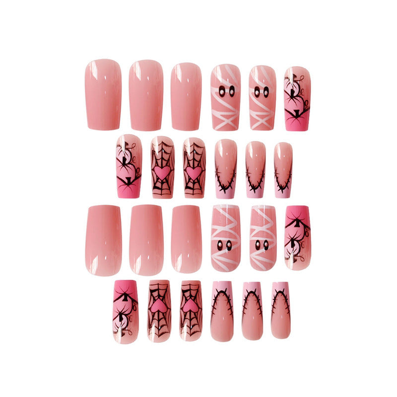Thematic Halloween-Inspired Press-On Nail Art Extensions Bowlift